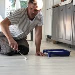 Slipa och måla trägolv, Bosch excenterslip